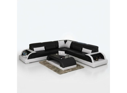 Living landscape upholstered corner sectional sofa with USB set corner sofa couches WetzlarC