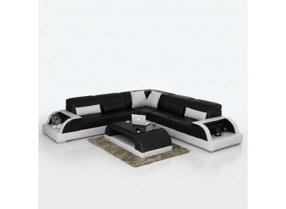 Living landscape upholstered corner sectional sofa with USB set corner sofa couches WetzlarC
