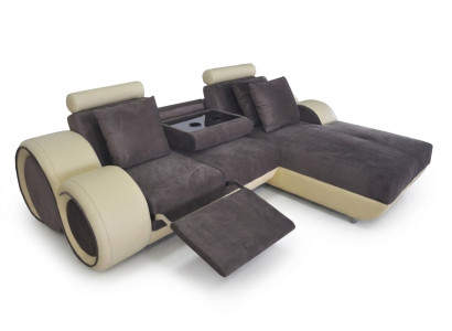 Corner sofa design upholstered leather corner couch corner suite sofa living landscape with USB