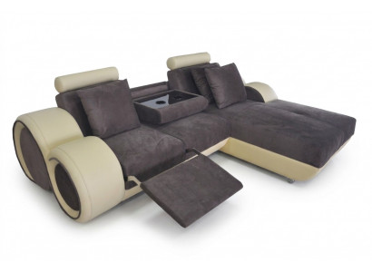 Corner sofa design upholstered leather corner couch corner suite sofa living landscape with USB