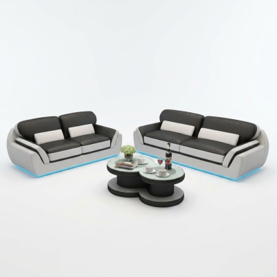 Leather sofa with USB sofa set new 3+2 seater set design modern sofa G8038C