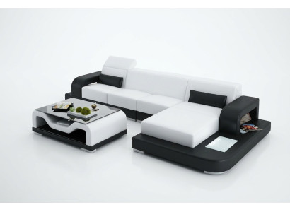 Leather sofa with USB living area sectional sofa corner set couch design sofa G8006C