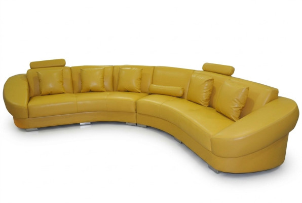 Round corner sofa with USB upholstery XXL big round couches living landscape U-shape new