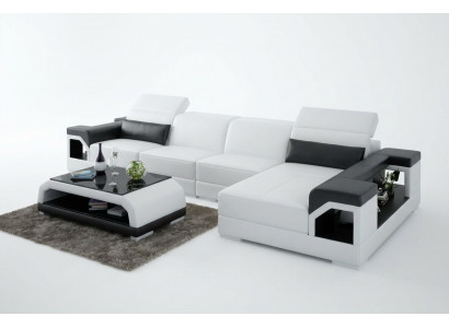 Modern sofa set corner seating area leather couch upholstery living landscape USB