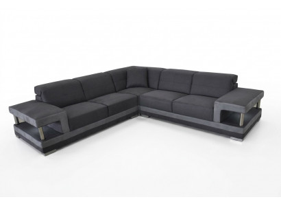 Leather corner sofa with USB upholstery living area luxury suite corner sofas couches