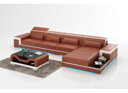 Leather sofa USB living landscape corner sofa angle set design modern sofa couch new