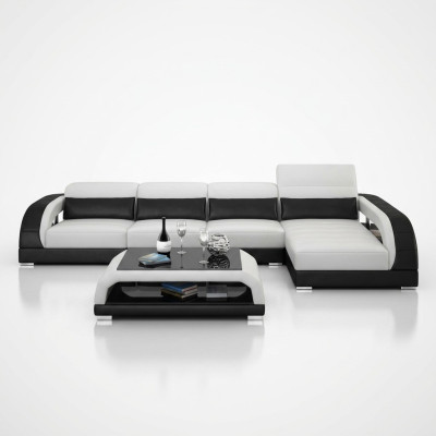 Leather sofa with USB, living area corner sofa set design modern sofa G8016C