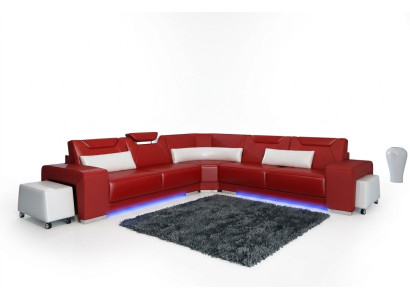 Leather sofa with USB living area corner sofa corner suite design modern sofa F3011B