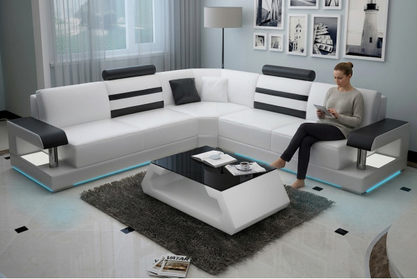 Leader Living Room Suites Couch Set Sofas Couches Sofa Suite 3+2+1 with USB