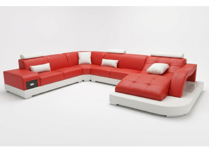 Leather Corner Sofa Corner Living Landscape Set Design Modern Couch New Sofas USB New