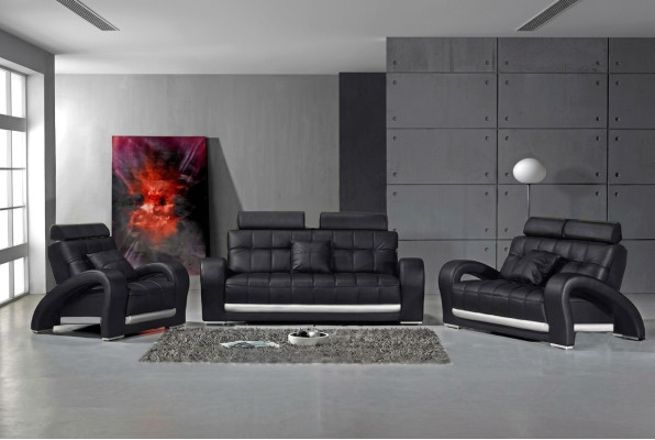 Leather sofa with USB living set 3+2+1 seat design modern sofa B2023