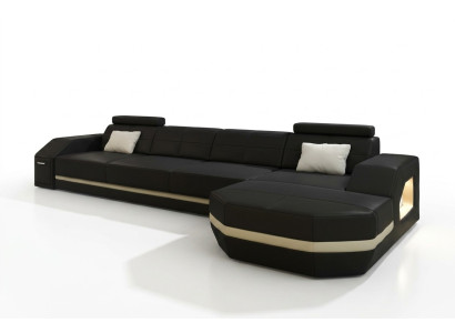 Leather sofa with USB living landscape corner sofa corner suite design modern sofa C4011C