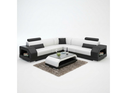 Leather sofa with USB living landscape corner sofa corner suite design modern sofa G8001B