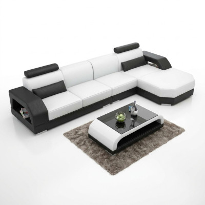 Leather sofa + USB living area corner sofa corner suite design couch sofa new G8001C