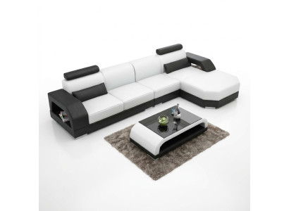 Leather sofa + USB living area corner sofa corner suite design couch sofa new G8001C