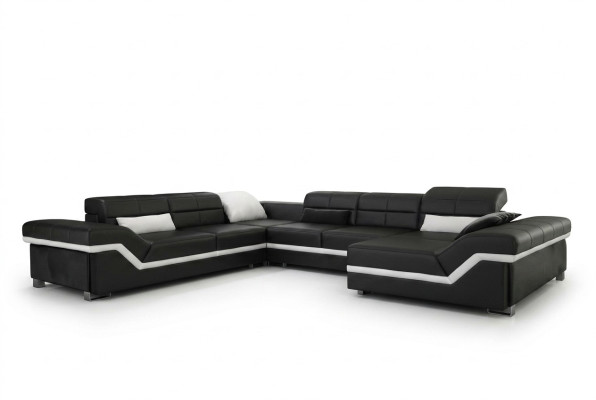 Leather sofa couch living landscape corner sofa corner suite design modern sofa with USB