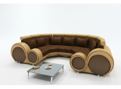 Living area designer sofa textile couch + USB microfiber upholstery XXL