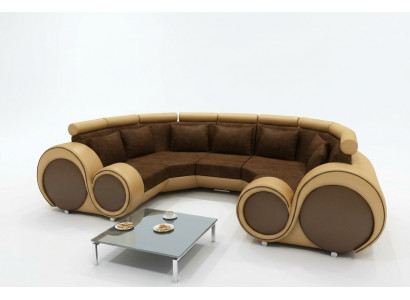 Living area designer sofa textile couch + USB microfiber upholstery XXL