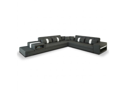 Fabric couch textile sofa corner sofa USB, couch living landscape XXL textile sofa couches