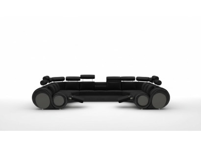 Designer XXL living area sofa with USB couch upholstery corner sofa textile fabric new
