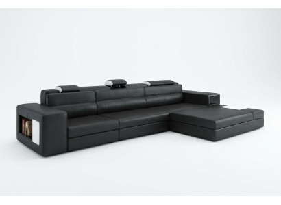 Designer sofa couch USB upholstery corner sofa set living landscape leather sofa LED