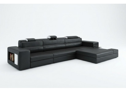 Designer sofa couch USB upholstery corner sofa set living landscape leather sofa LED