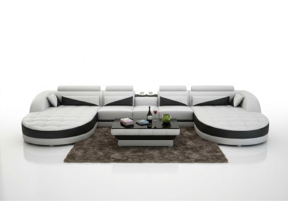 Modern design U-shaped corner sofa for a stylish living room