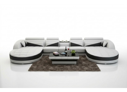 Modern design U-shaped corner sofa for a stylish living room