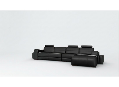 Leather sofa corner sofa + USB couch design living landscape upholstery suite L-shaped sofa