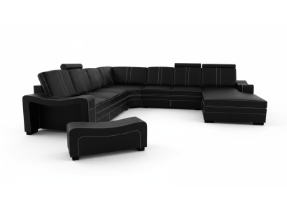 XXL leather sofa with USB leather couch living area corner sofa new set leather sofa