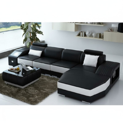 Living landscape upholstery corner corner sofa with USB set landscape leather new 2724B
