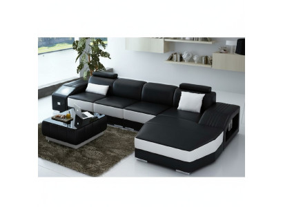 Living landscape upholstery corner corner sofa with USB set landscape leather new 2724B