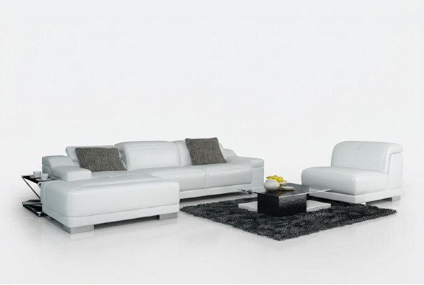 Living area upholstered corner corner sofa with USB, set landscape leather new/2711B
