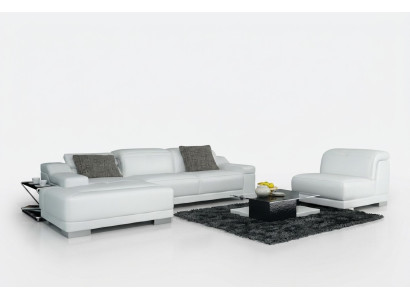 Living area upholstered corner corner sofa with USB, set landscape leather new/2711B