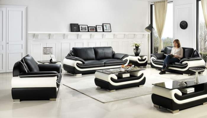 Upholstered Sofa Set + USB Set 3+2+1 Leather Couches Sofas Suite Seat T777
