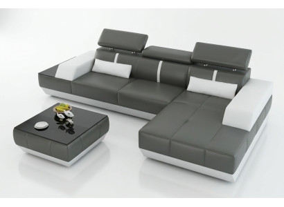 Leather sofa with USB, living area corner sofa suite design modern sofa K5015C