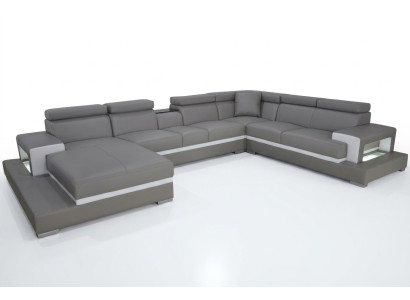Modern seat upholstery living landscape living room upholstered corner couch USB + light
