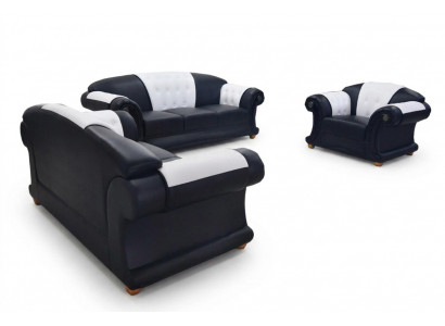 Classic leather sofa set 321 group upholstery seating sets padding USB