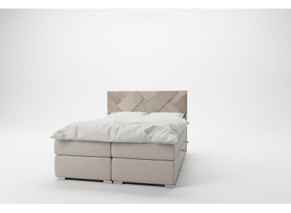 Box spring bed hotel double luxury beds upholstered bed frame function 140x200cm