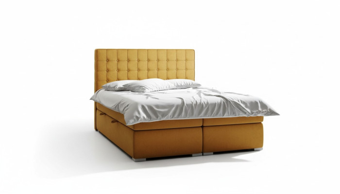 Box spring bed hotel double 160x200 cm luxury beds upholstery bed box function