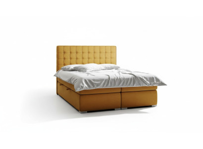Box spring bed hotel double 160x200 cm luxury beds upholstery bed box function