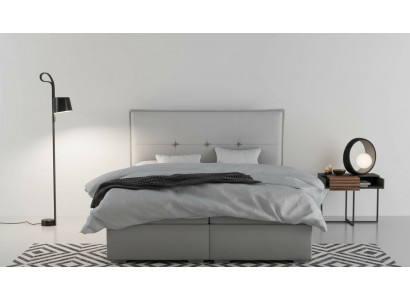 Box spring bed hotel double textile gray luxury beds upholstered storage bed function