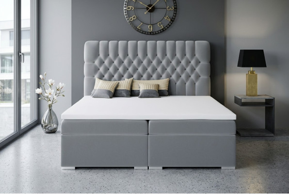 Box spring bed hotel double Chesterfield luxury beds upholstery box function