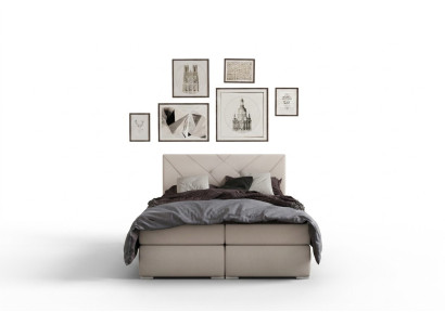 Modern box spring beds hotel double luxury bed upholstery box function leather