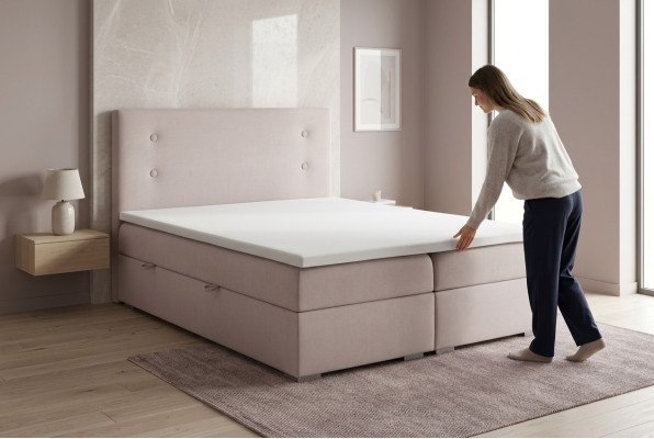 Box spring bed box function hotel double complete set topper mattress beds