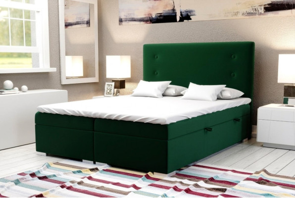 Box spring bed hotel double complete set mattress topper bed function box