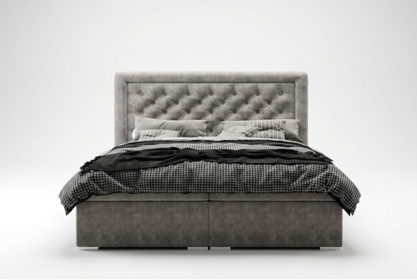 Bedroom Chesterfield Boxspring Bed Double Beds Upholstered Box Function