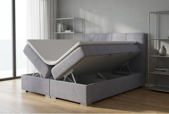 Box spring bed hotel double textile luxury beds upholstered bed box function new