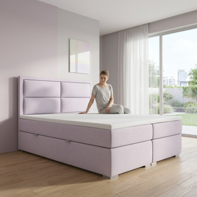 Box spring bed hotel double complete set topper mattress beds function box