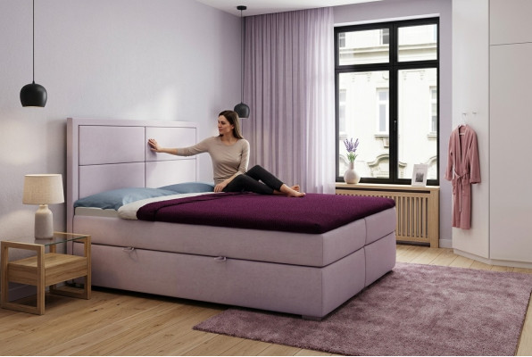 Box spring bed hotel double complete set mattress topper beds function box